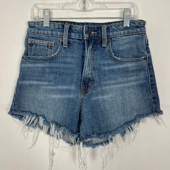 Lucky Brand High-Rise Cuff Off Denim Shorts Size 25 - Picture 1 of 6